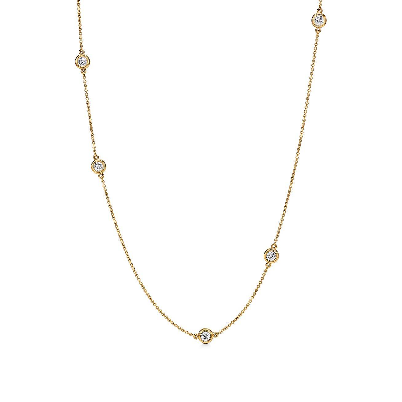 T*f*ny  elsa peretti® diamonds by the yard® sprinkle necklace in yellow gold