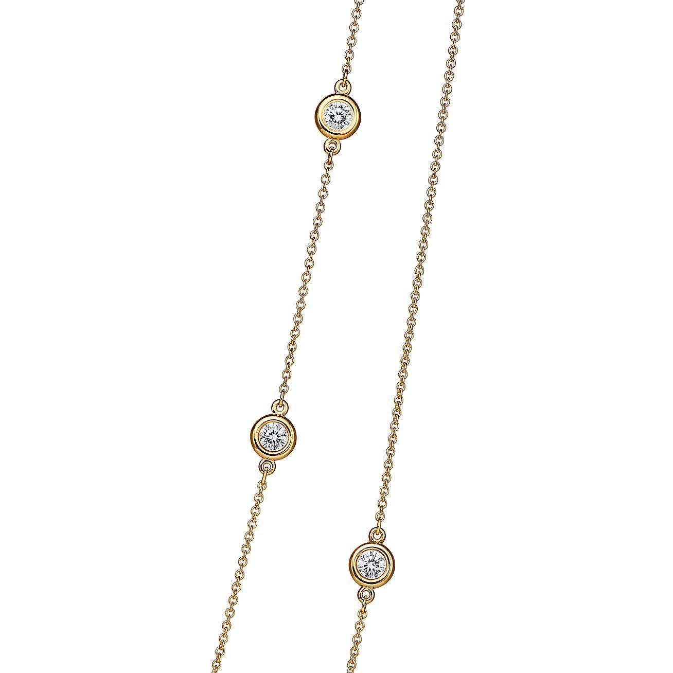 T*f*ny  elsa peretti® diamonds by the yard® sprinkle necklace in yellow gold