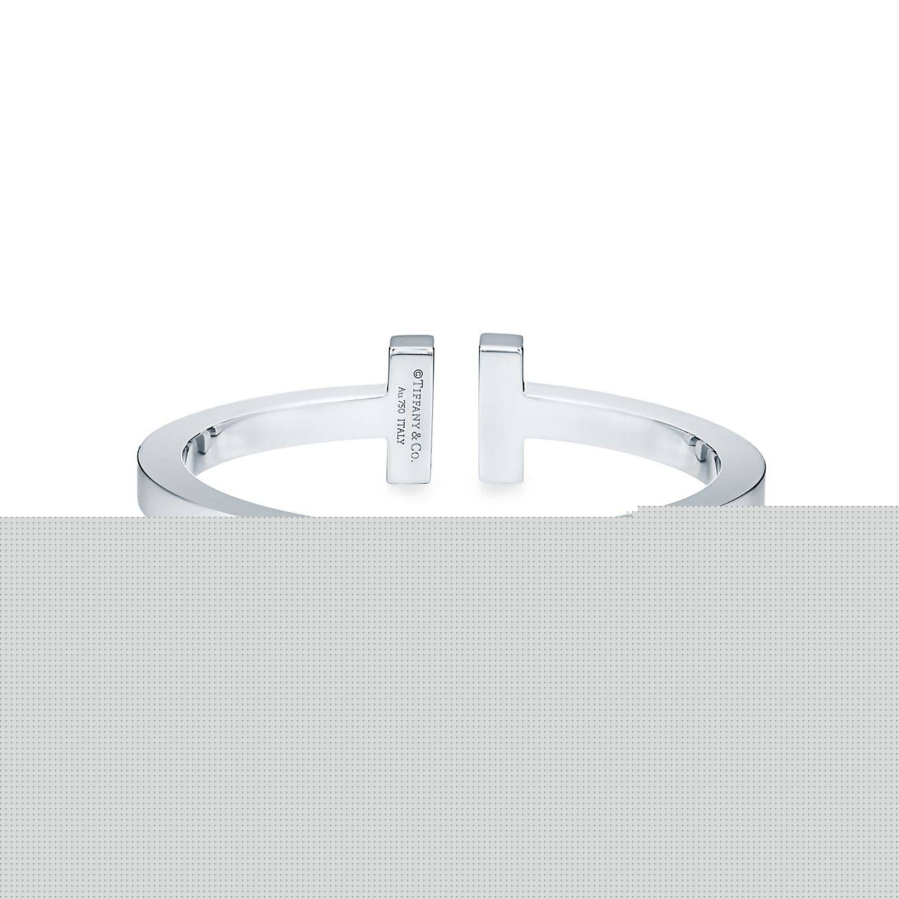 T*f*ny t princess-cut diamond square bracelet in 18k white gold