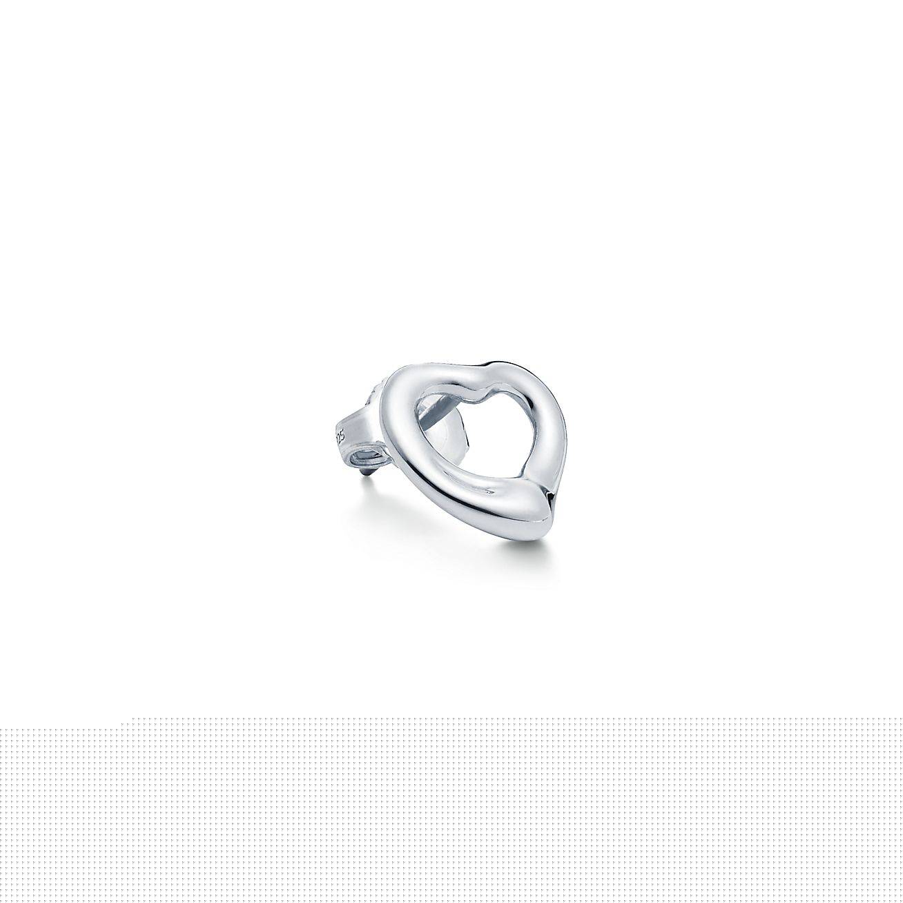 T*f*ny elsa peretti® open heart stud earrings in silver, 11 mm