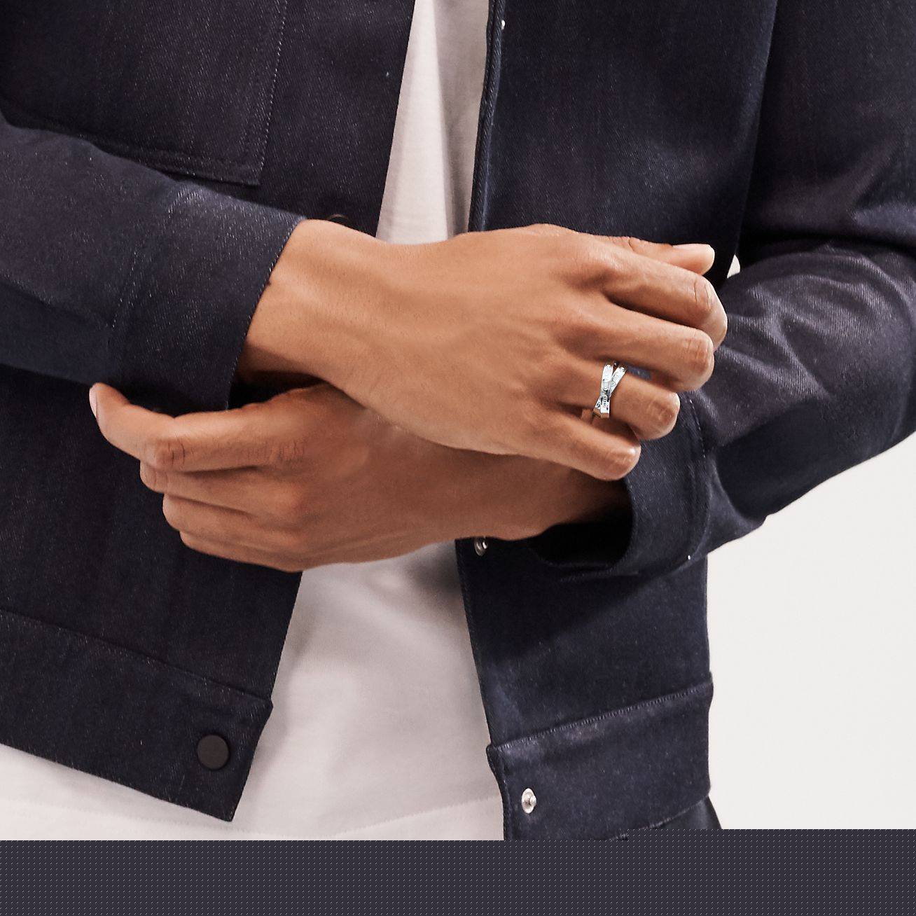 T*f*ny 1837® interlocking circles ring in silver