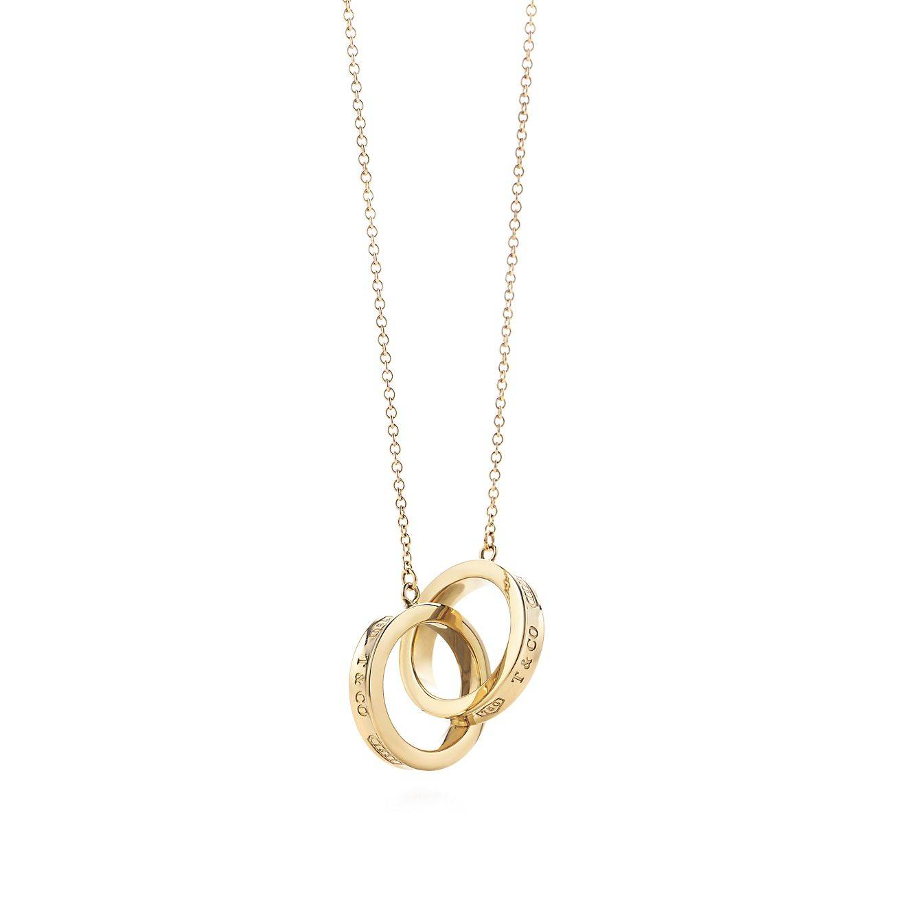 T*f*ny 1837® interlocking circles pendant in yellow gold, small