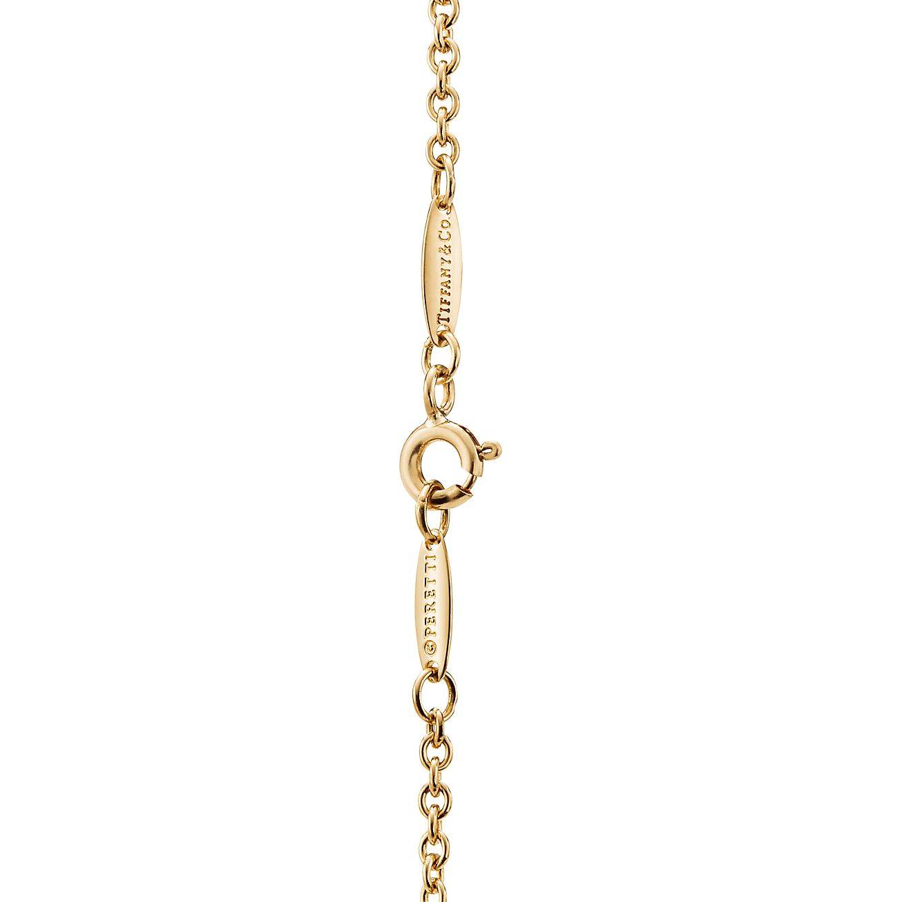 T*f*ny elsa peretti® open heart bracelet in yellow gold, 11 mm