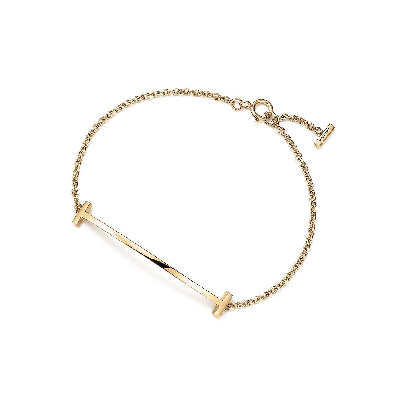 T*f*ny t smile bracelet in yellow gold