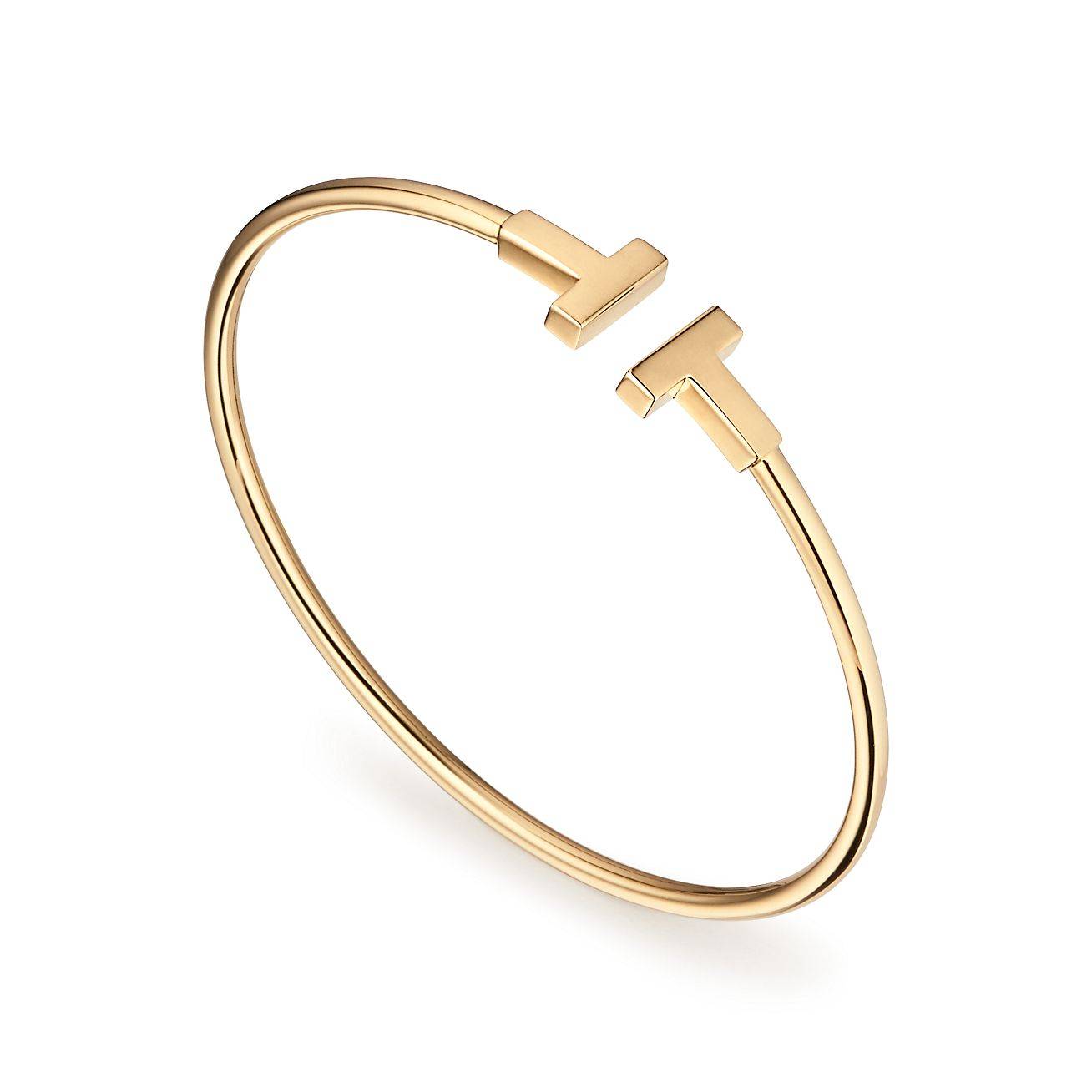 T*f*ny t wire bracelet in 18k gold