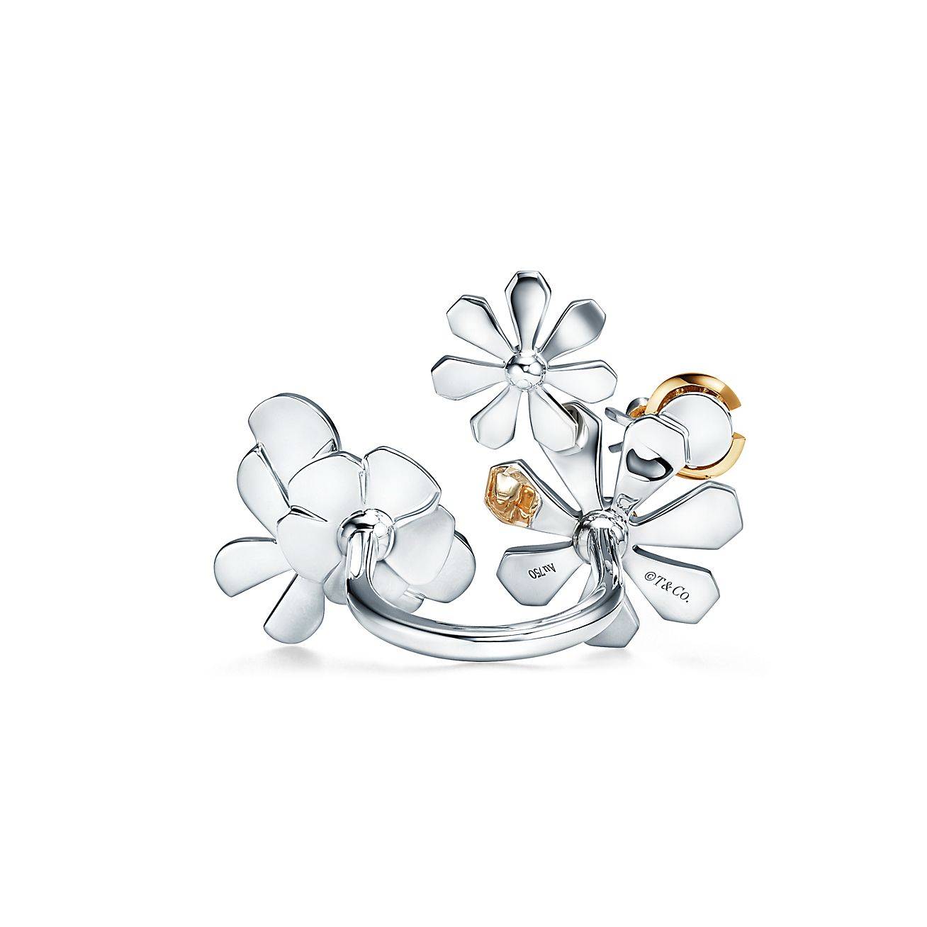 T*f*ny return to T*f*ny® love bugs cluster ring in sterling silver and 18k gold