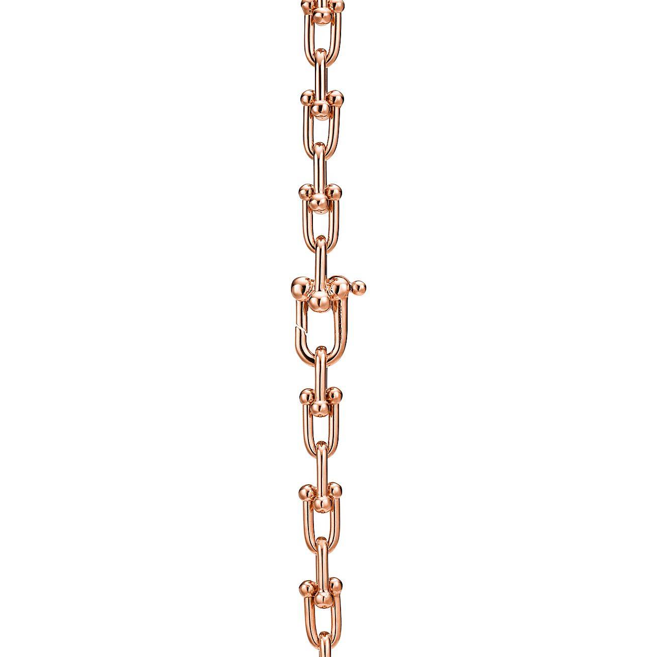 T*f*ny hardwear medium link necklace in rose gold