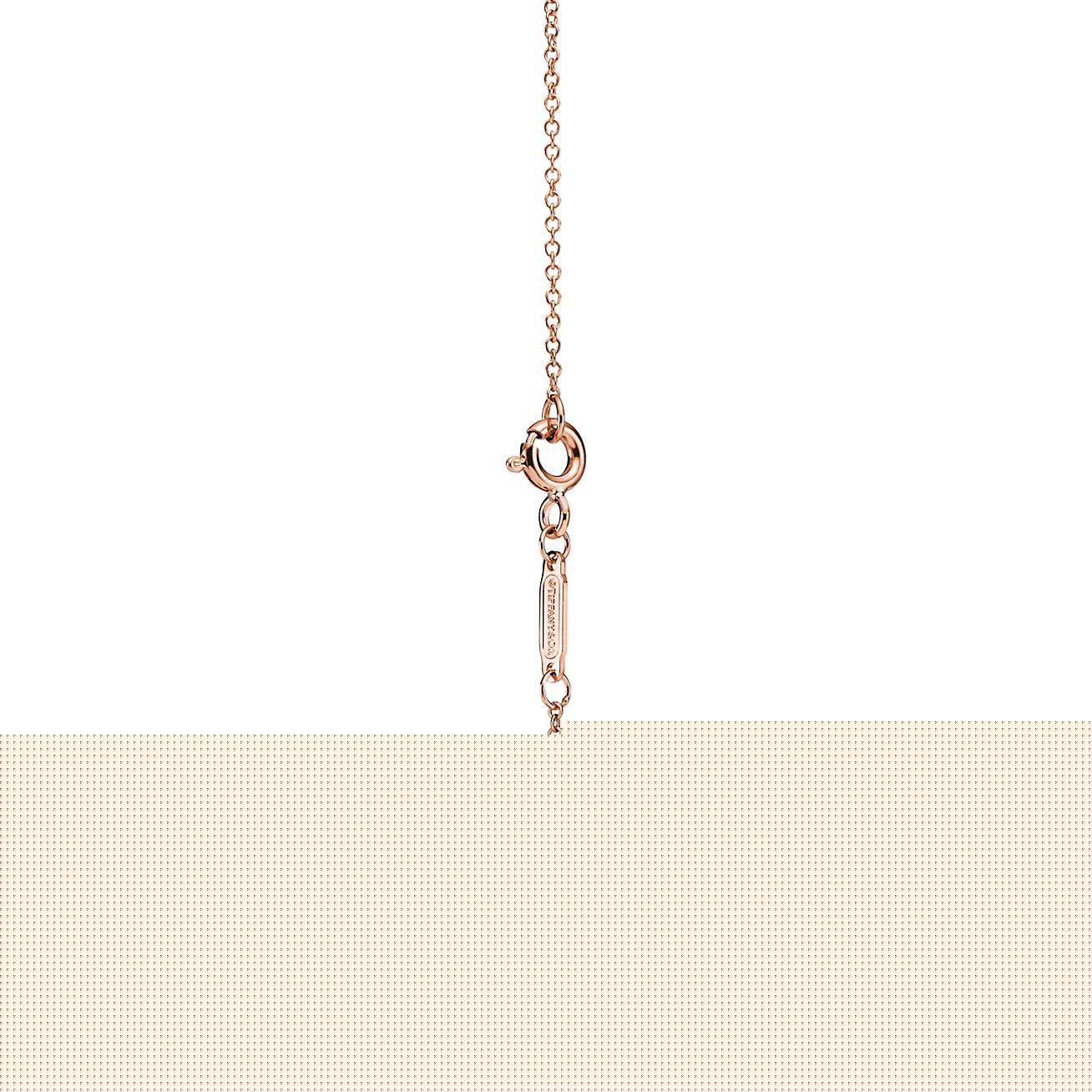 T*f*ny return to T*f*ny® double heart tag pendant in rose gold, mini