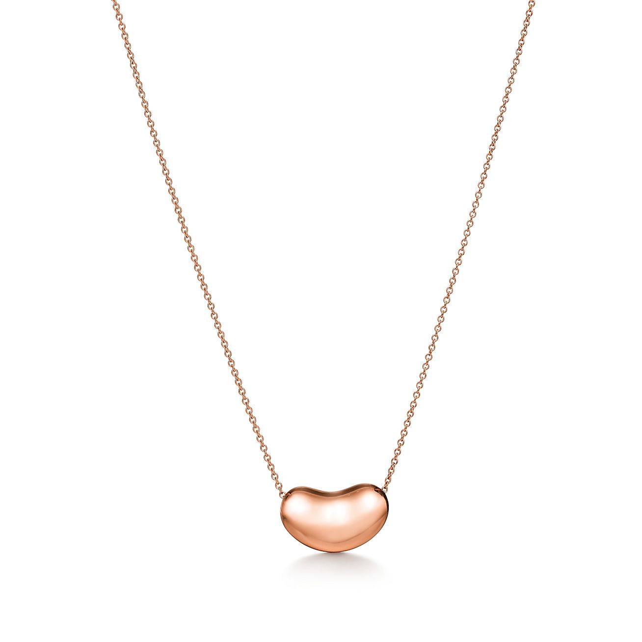 T*f*ny elsa peretti® bean® design pendant in rose gold, 18 mm