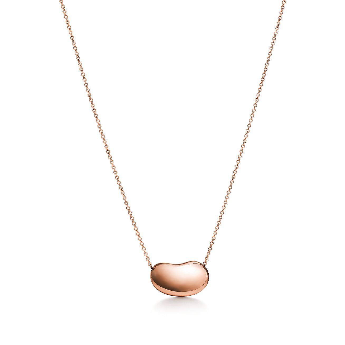 T*f*ny elsa peretti® bean® design pendant in rose gold, 18 mm