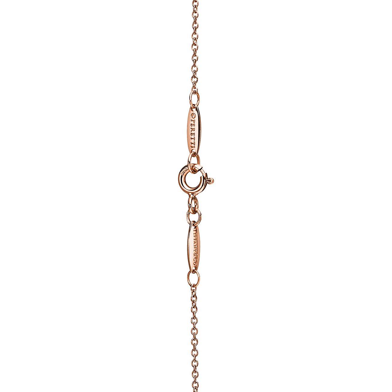 T*f*ny elsa peretti® bean® design pendant in rose gold, 18 mm