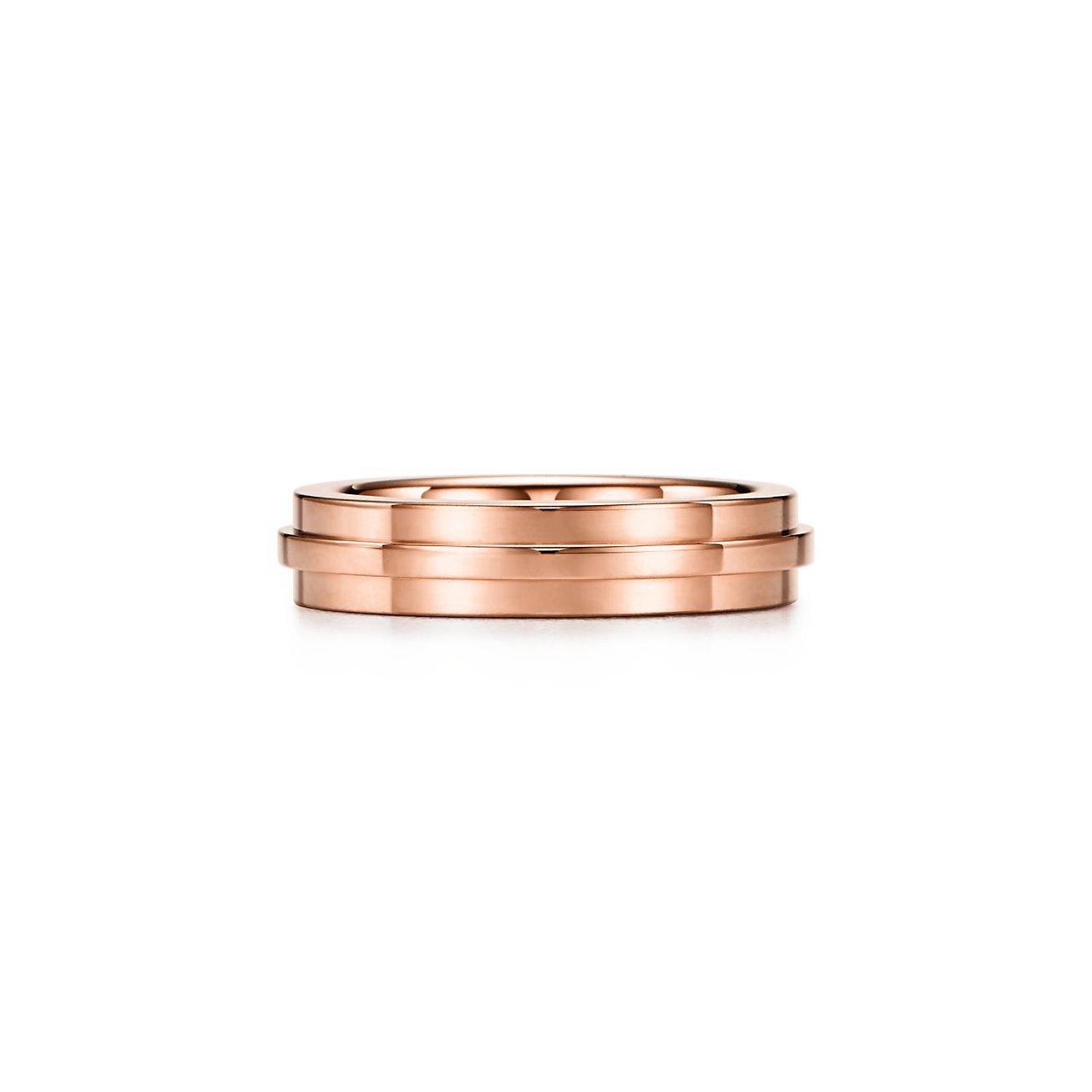 T*f*ny t narrow ring in 18k rose gold