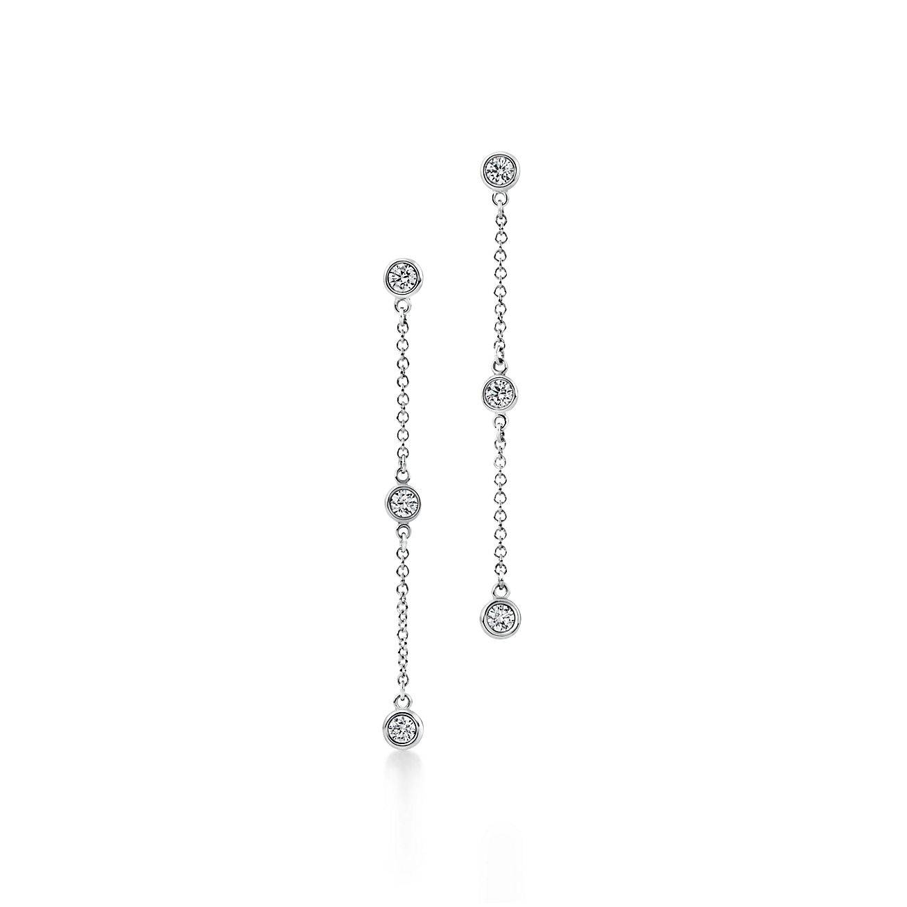 T*f*ny  elsa peretti® diamonds by the yard® drop earrings in platinum 60141894