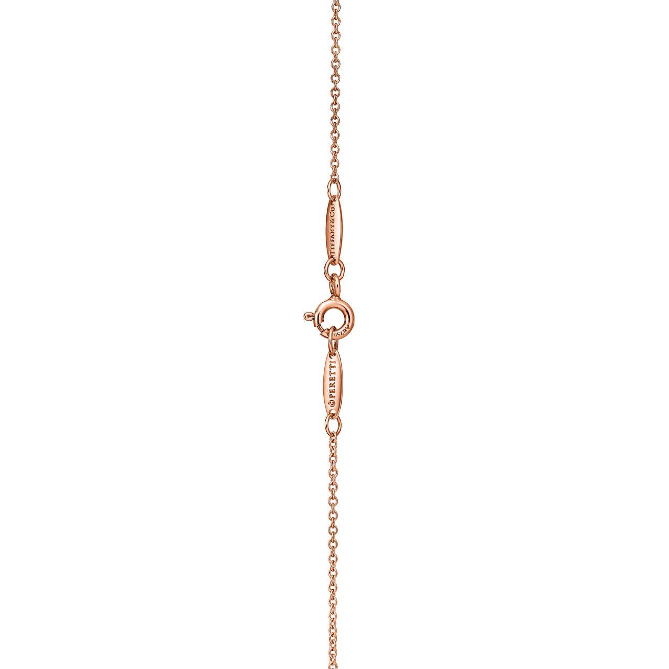 T*f*ny  elsa peretti® letter a pendant in 18k rose gold with diamonds