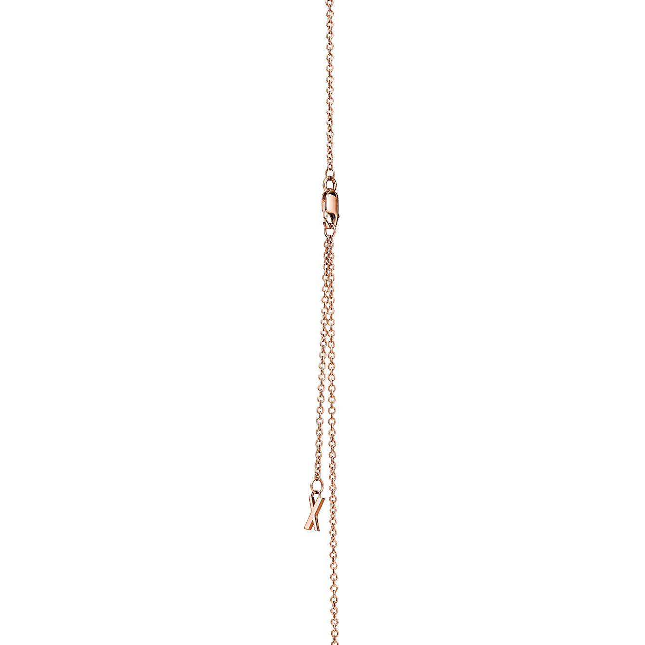 T*f*ny&co. atlas® x closed interlocking pendant in rose gold 67789229