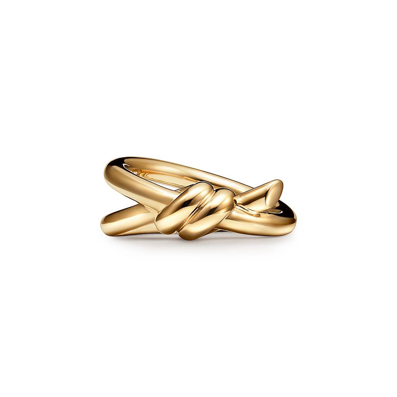 T*f*ny knot double row ring in yellow gold