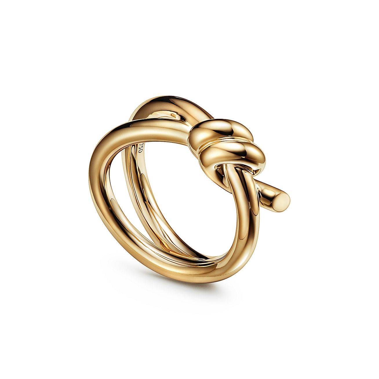 T*f*ny knot double row ring in yellow gold