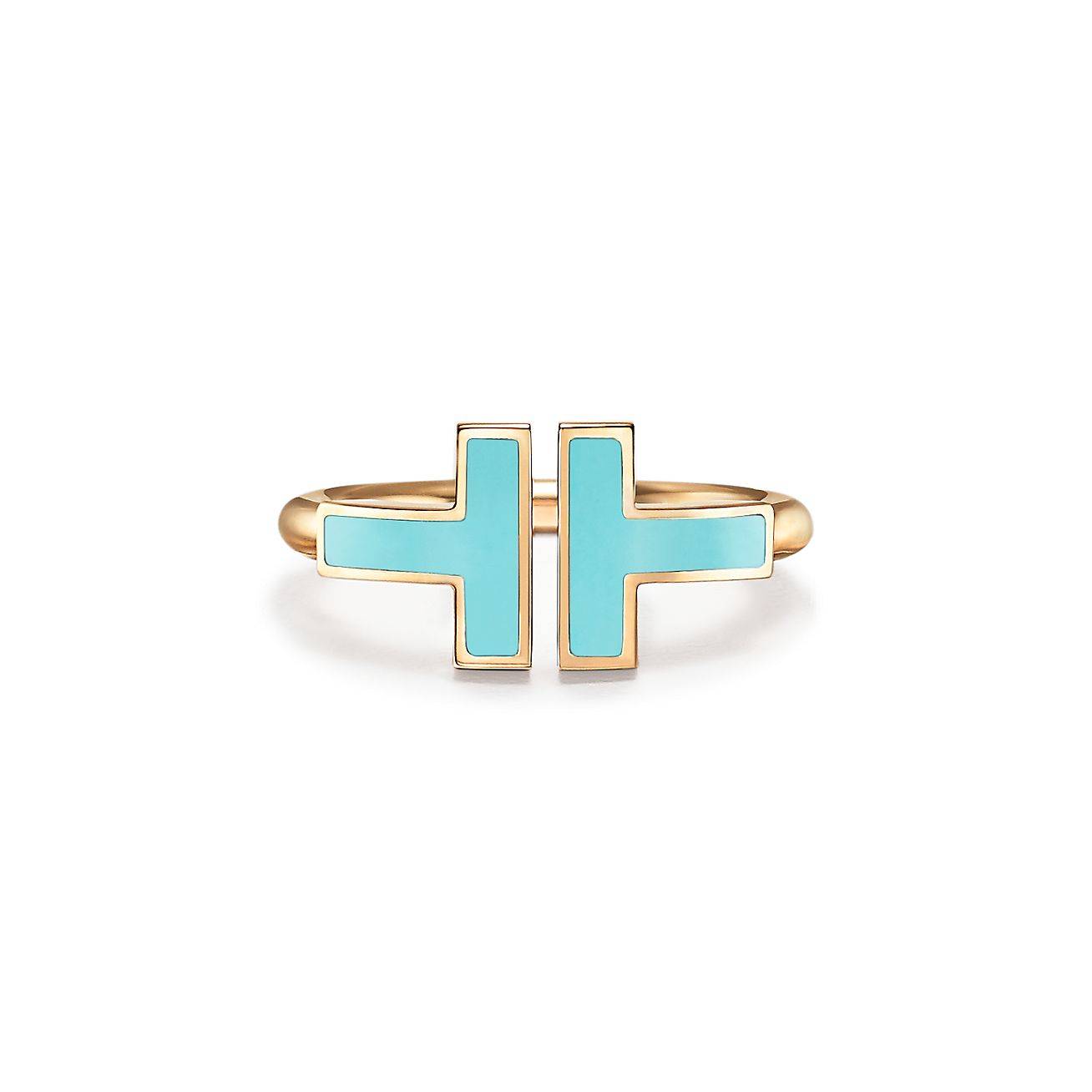 T*f*ny t turquoise wire ring in 18k gold