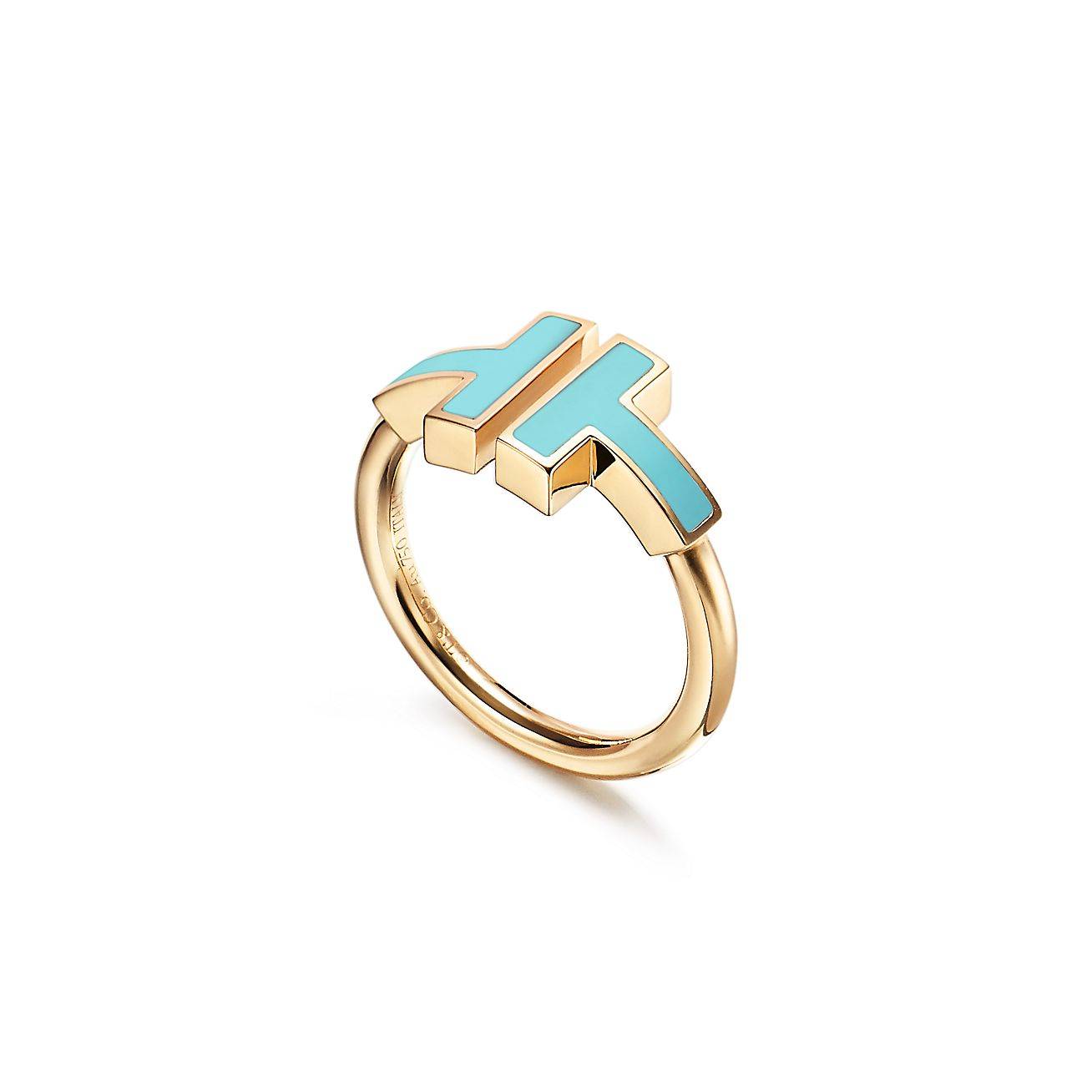 T*f*ny t turquoise wire ring in 18k gold