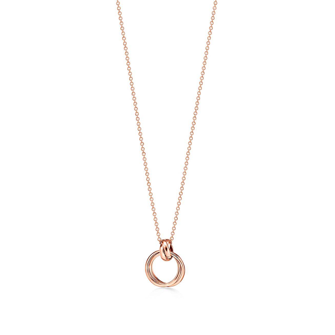 T*f*ny  palomas melody mini pendant in 18k rose gold