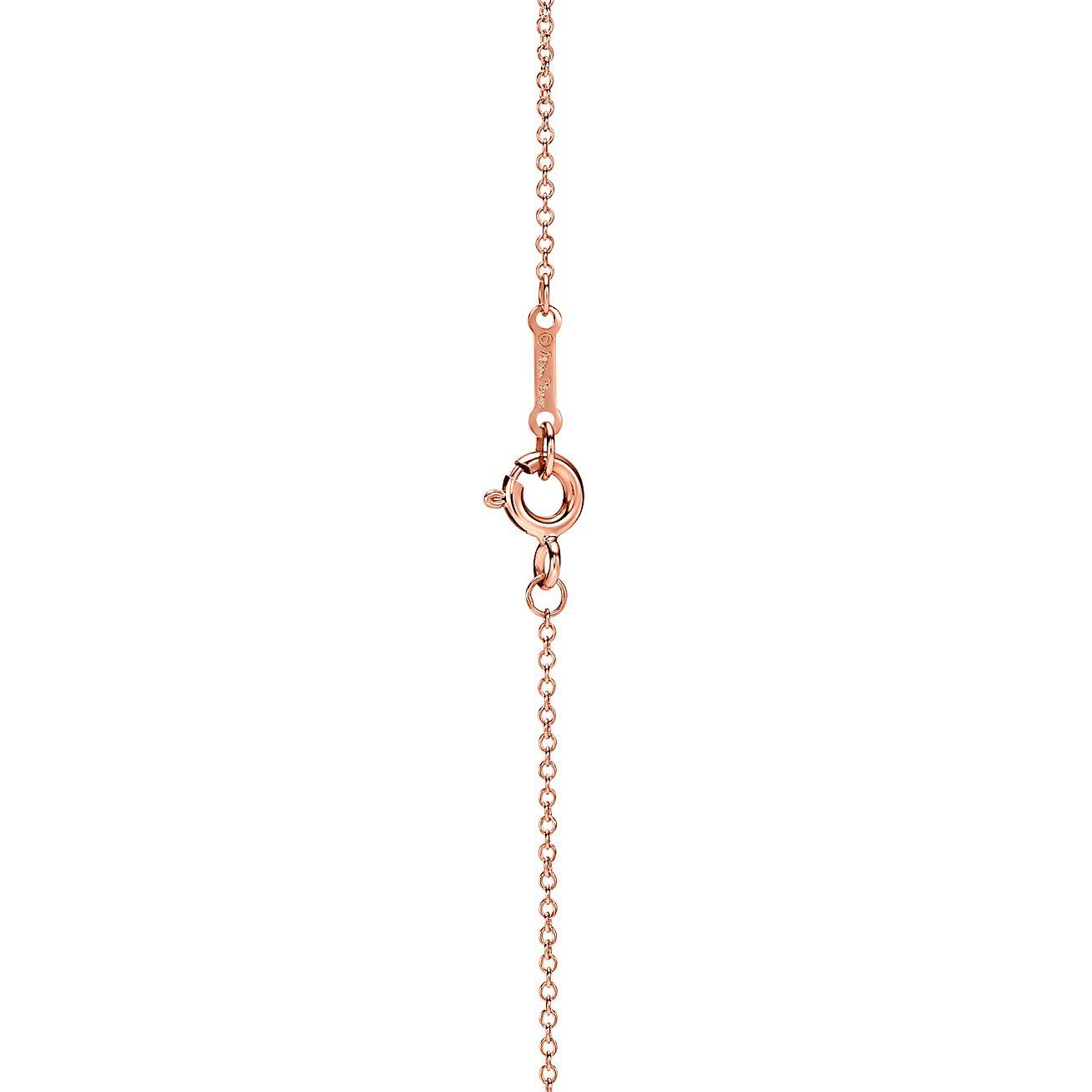 T*f*ny  palomas melody mini pendant in 18k rose gold