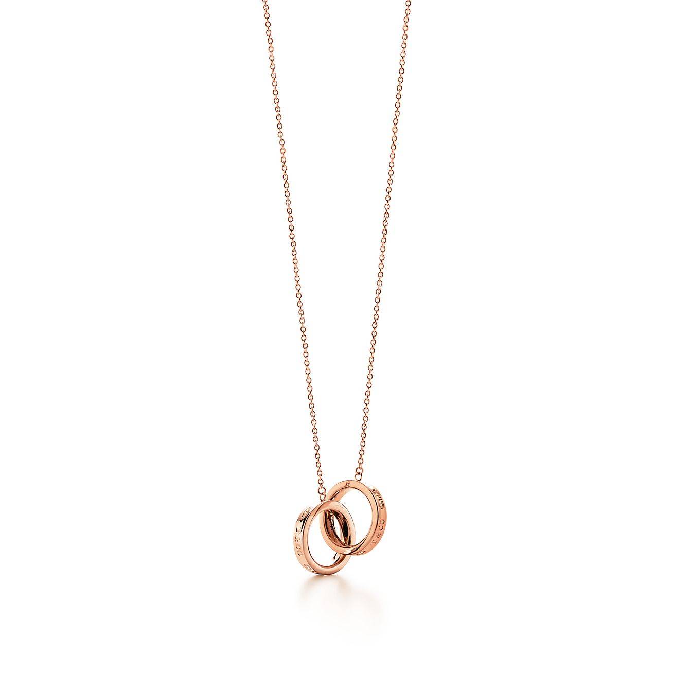 T*f*ny 1837® interlocking circles pendant in rose gold, small