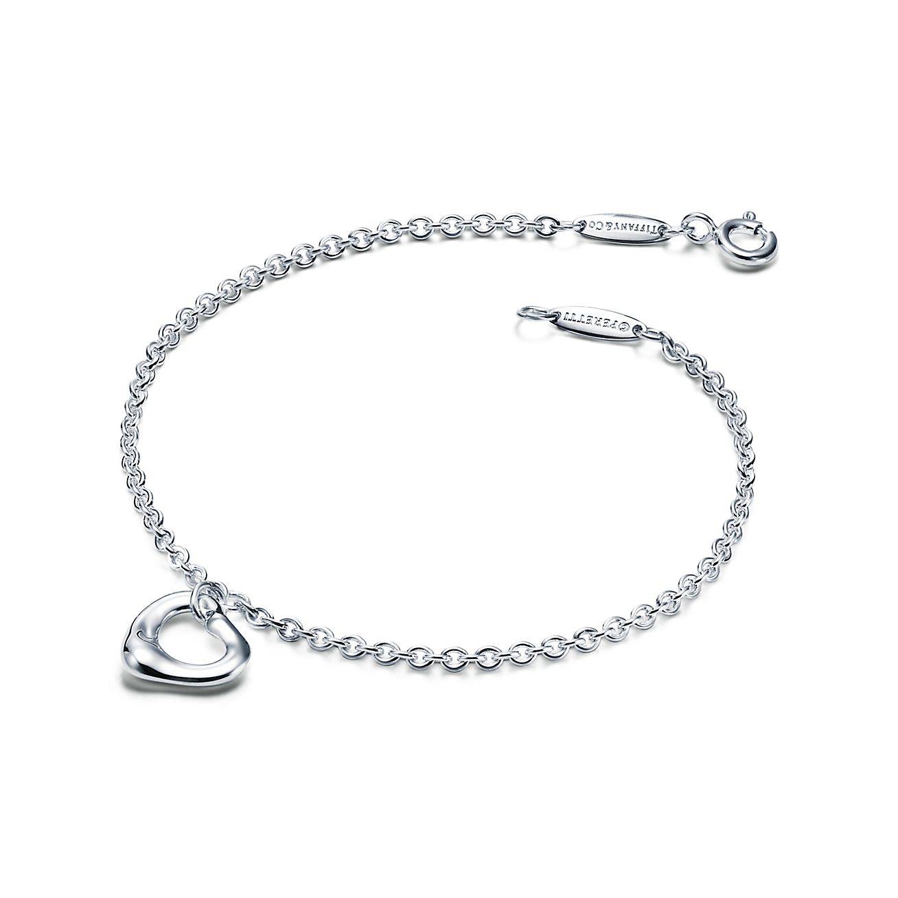 T*f*ny  elsa peretti® open heart bracelet in silver, 11 mm