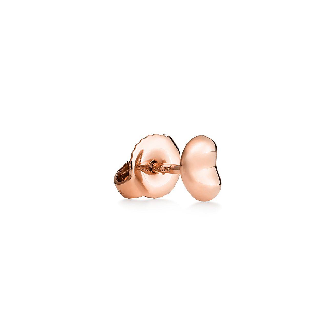 T*f*ny elsa peretti® bean® design earrings in rose gold, 9 mm