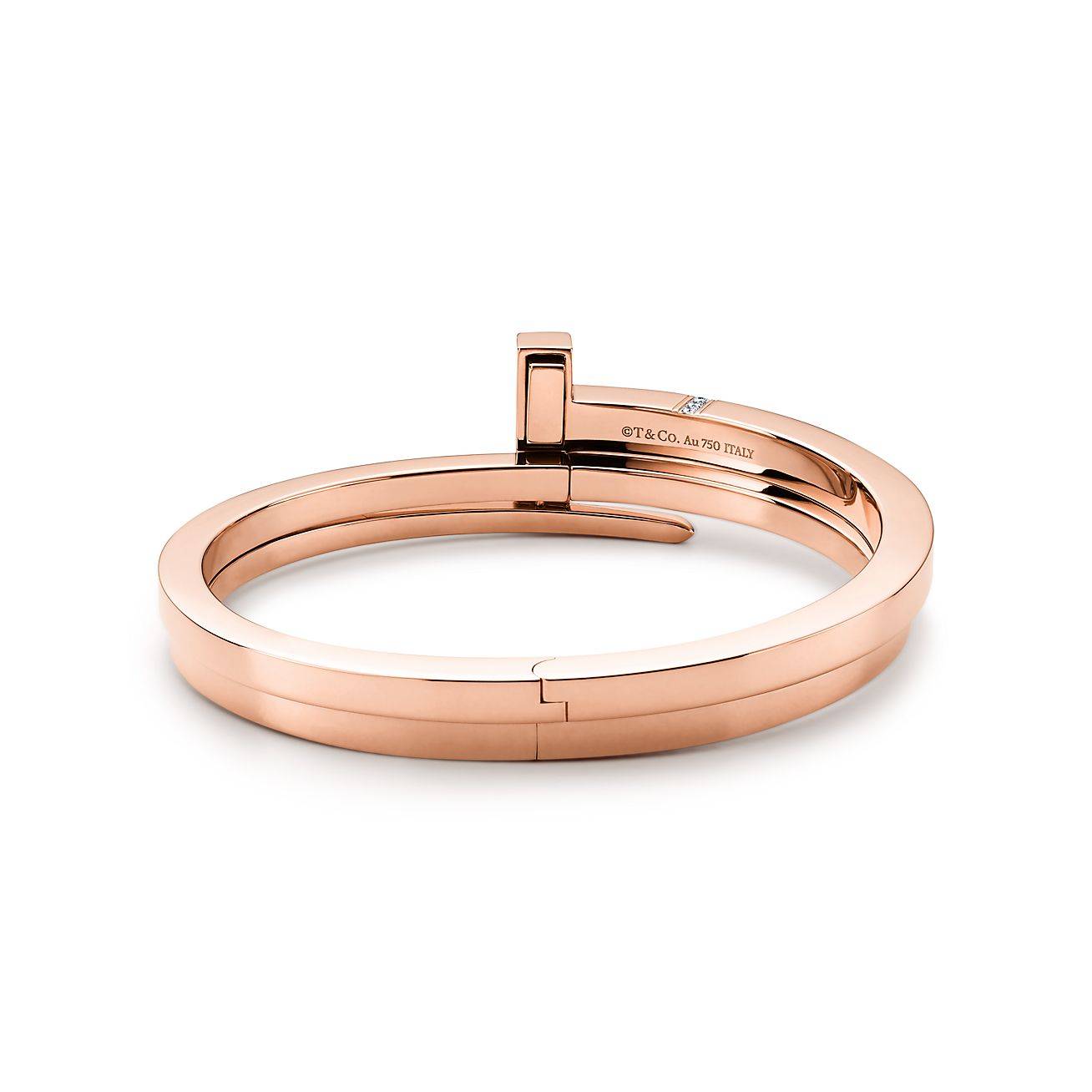 T*f*ny t diamond square wrap bracelet in 18k rose gold