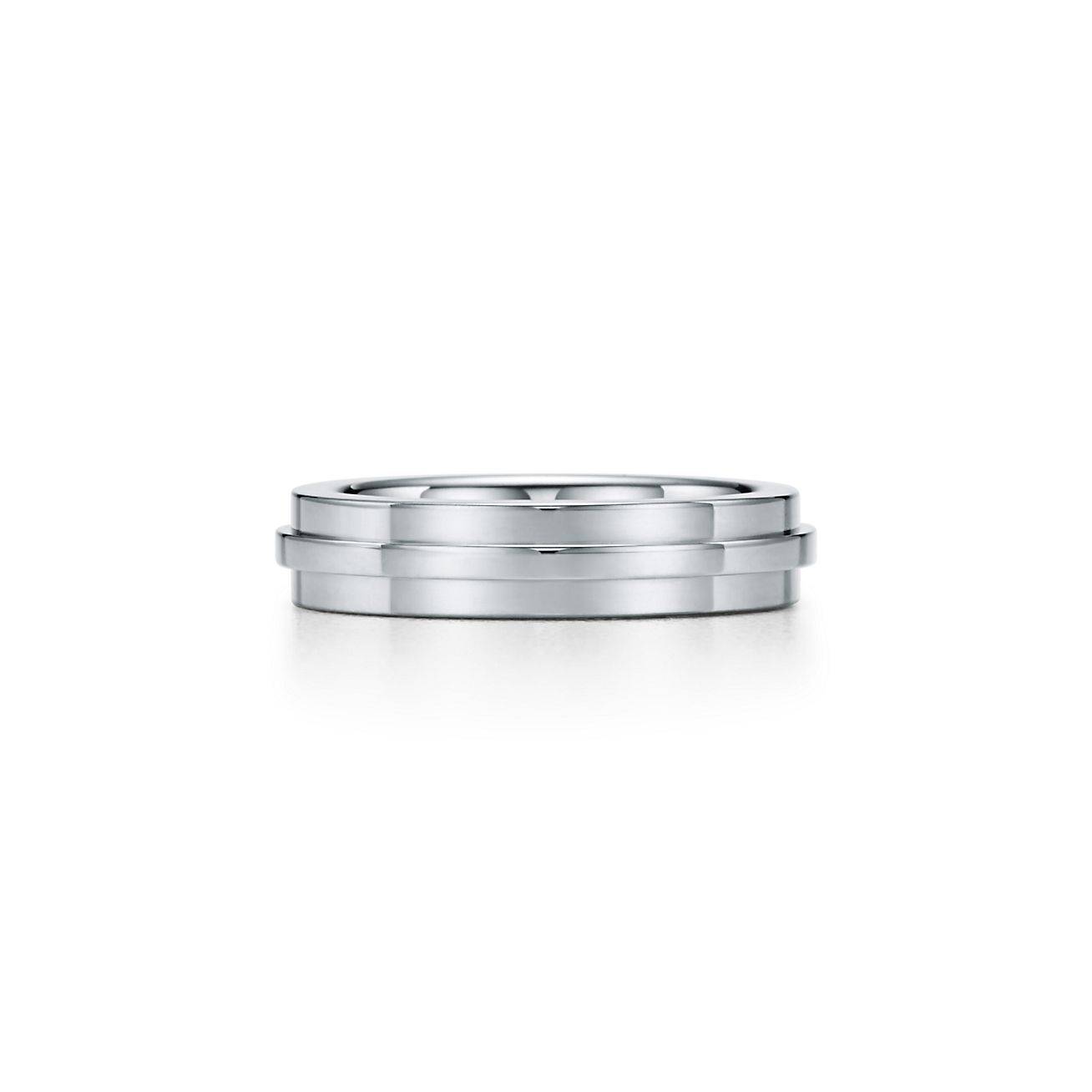 T*f*ny t narrow ring in 18k white gold