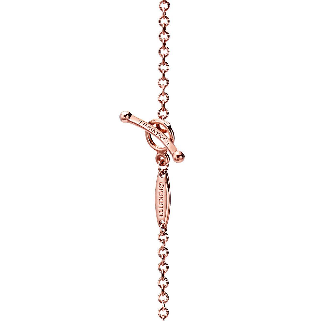 T*f*ny  elsa peretti® diamonds by the yard® sprinkle necklace in rose gold with diamonds