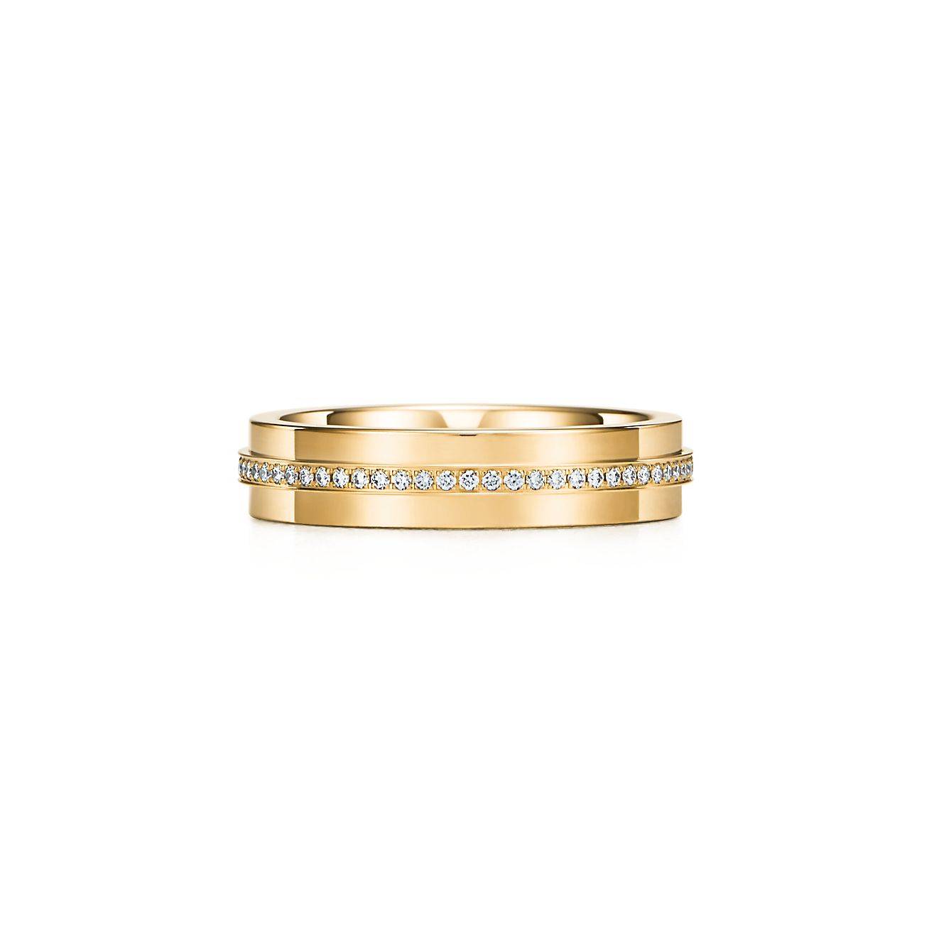 T*f*ny t narrow diamond ring in 18k gold