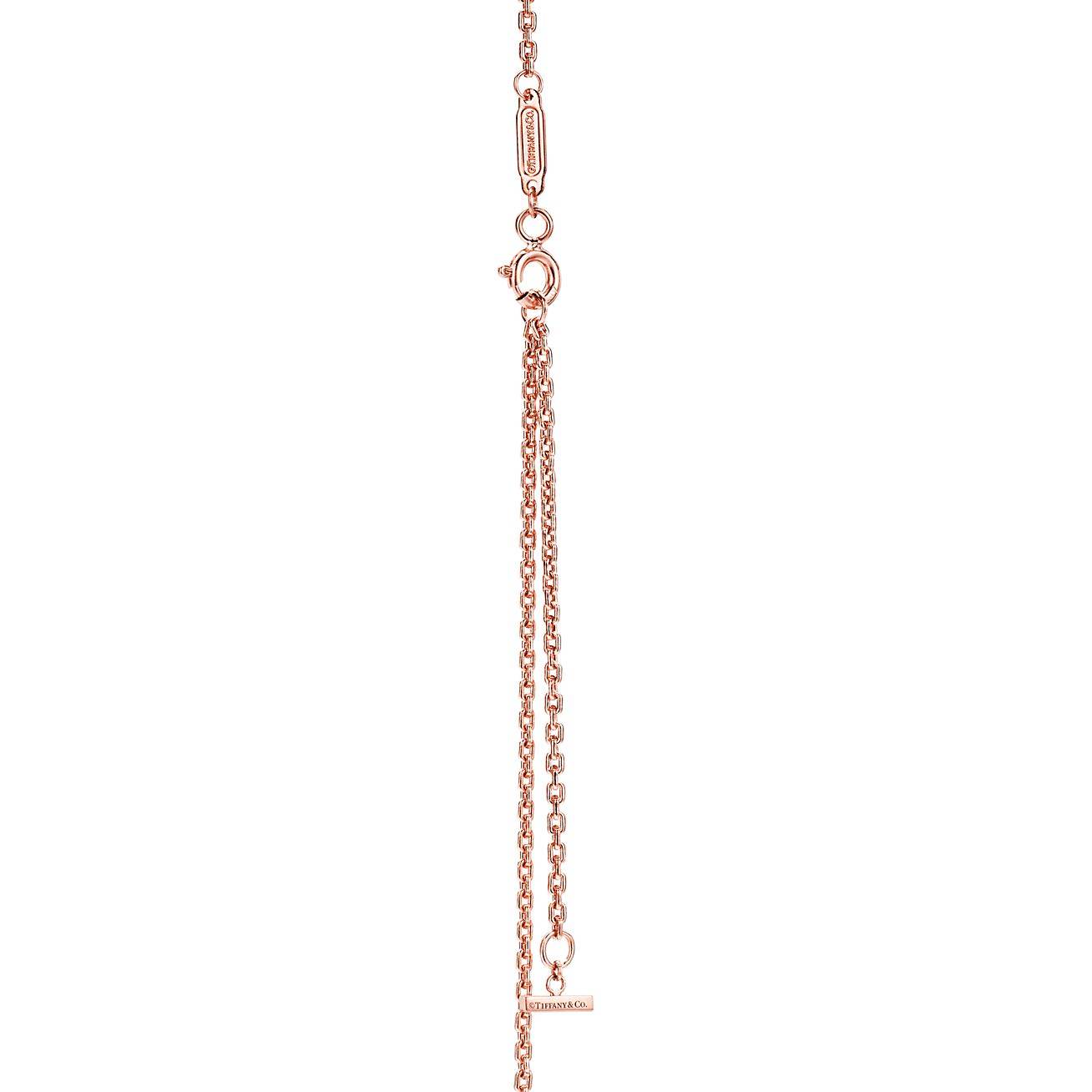 T*f*ny t smile pendant in rose gold, small