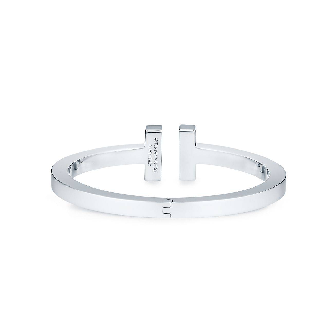 T*f*ny t princess-cut diamond square bracelet in 18k white gold