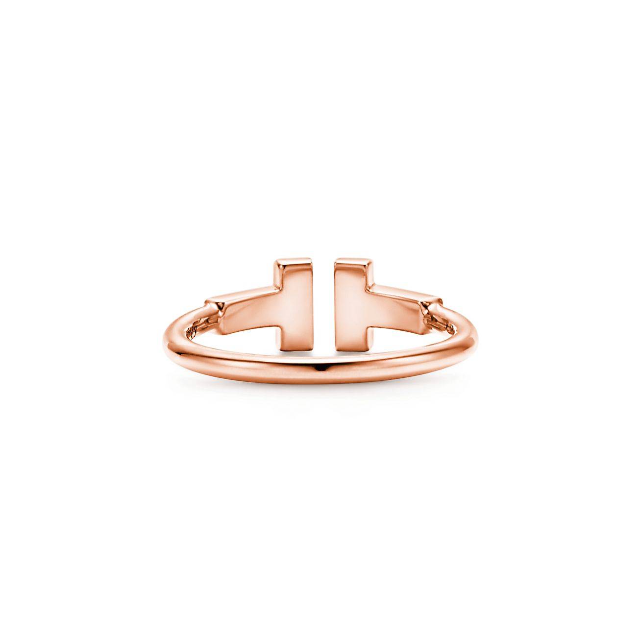 T*f*ny t diamond wire ring in 18k rose gold