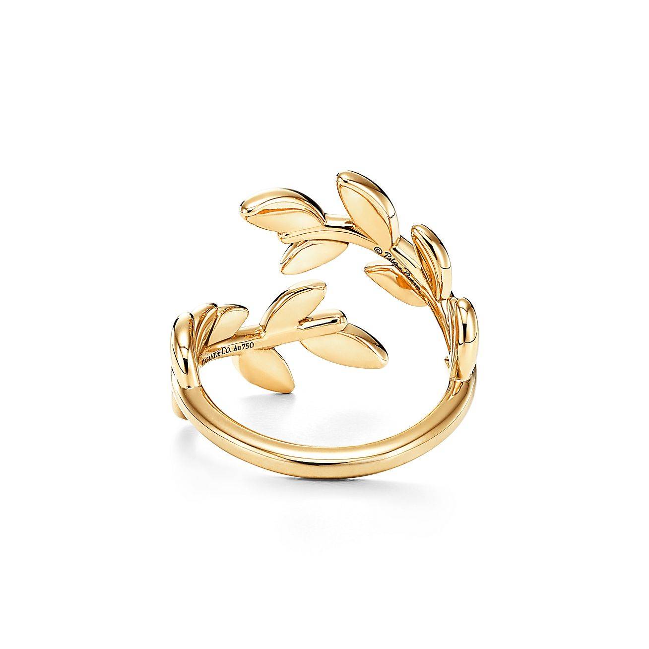 T*f*ny  paloma picasso® olive leaf bypass ring in yellow gold