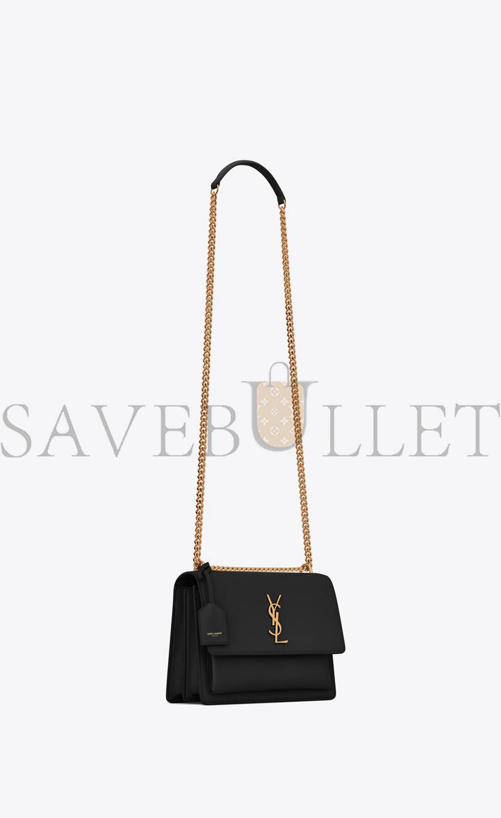 YSL SUNSET MEDIUM CHAIN BAG IN SMOOTH LEATHER 442906D420W1000 (22*16*6.5cm)