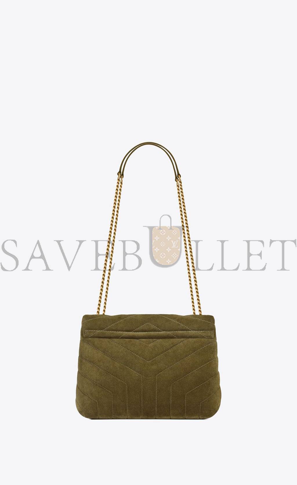 YSL LOULOU SMALL IN QUILTED "Y" SUEDE 4946991U8673206 (23*17*9cm)