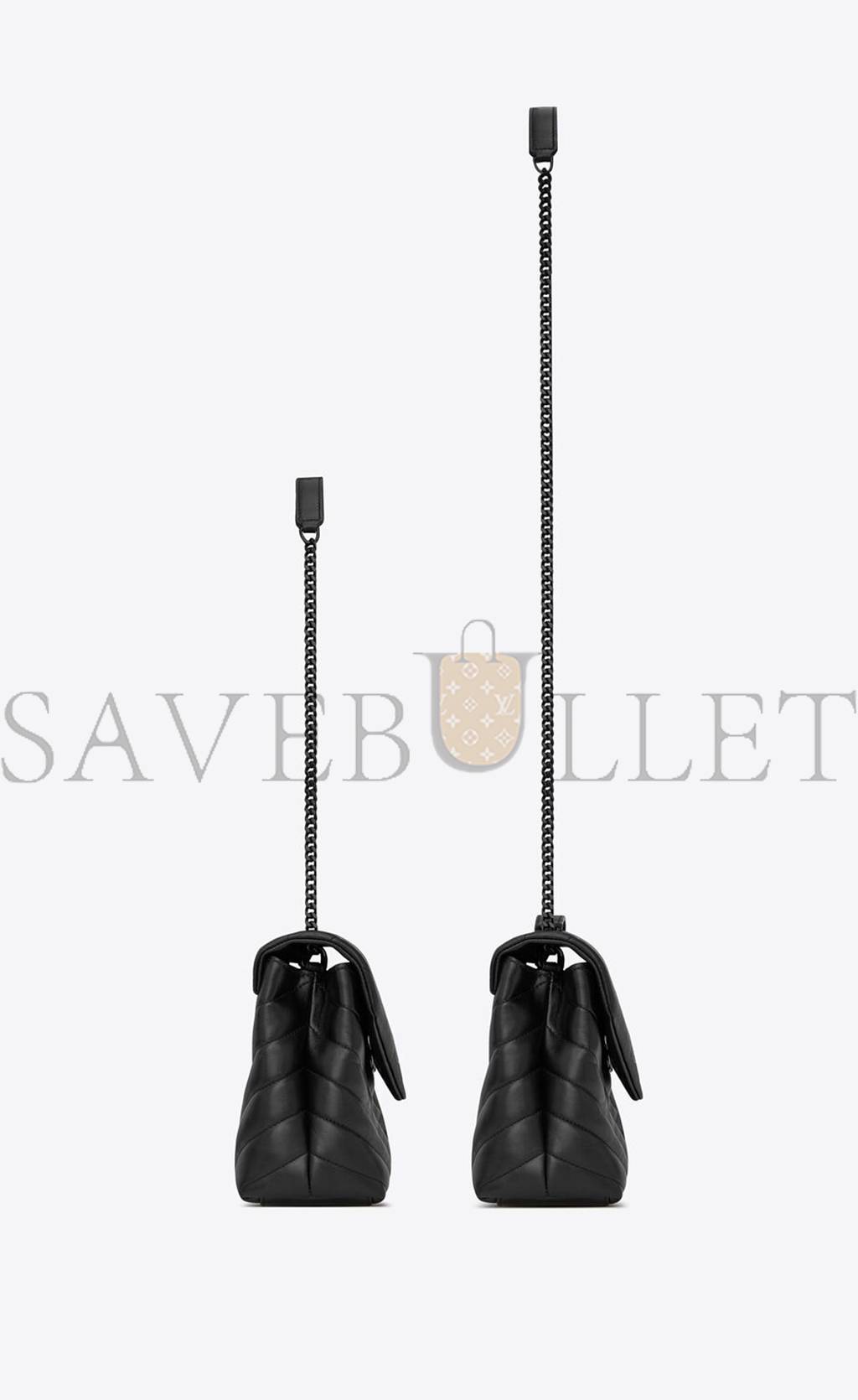 YSL LOULOU SMALL CHAIN BAG IN QUILTED "Y" LEATHER 494699DV7281000 (23*17*9cm)