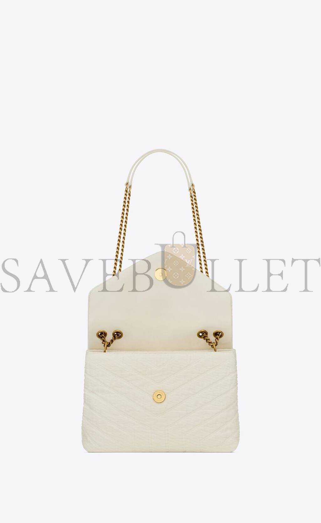 YSL LOULOU SMALL IN QUILTED "Y" COTTON 494699FABQ99133 (23*17*9cm)