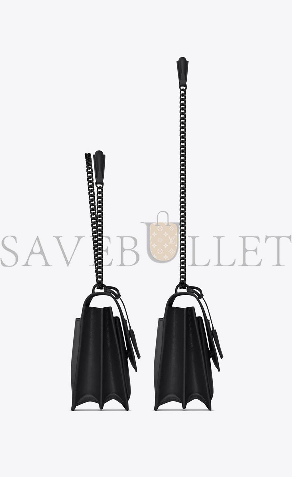 YSL SUNSET LARGE CHAIN BAG IN SMOOTH LEATHER 498779D420U1000 (27*18*8cm)