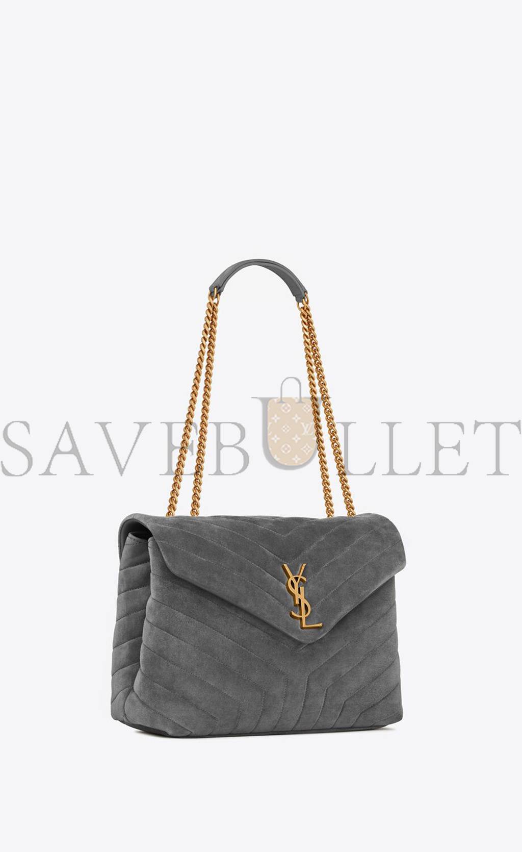 YSL LOULOU MEDIUM CHAIN BAG IN "Y"-QUILTED SUEDE 5749461U8671112 (32*22*12cm)