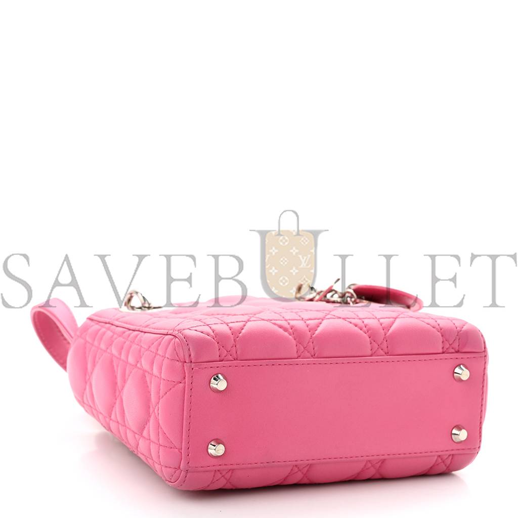 D*or lambskin cannage mini lady D*or sorbet (17*15*7cm)