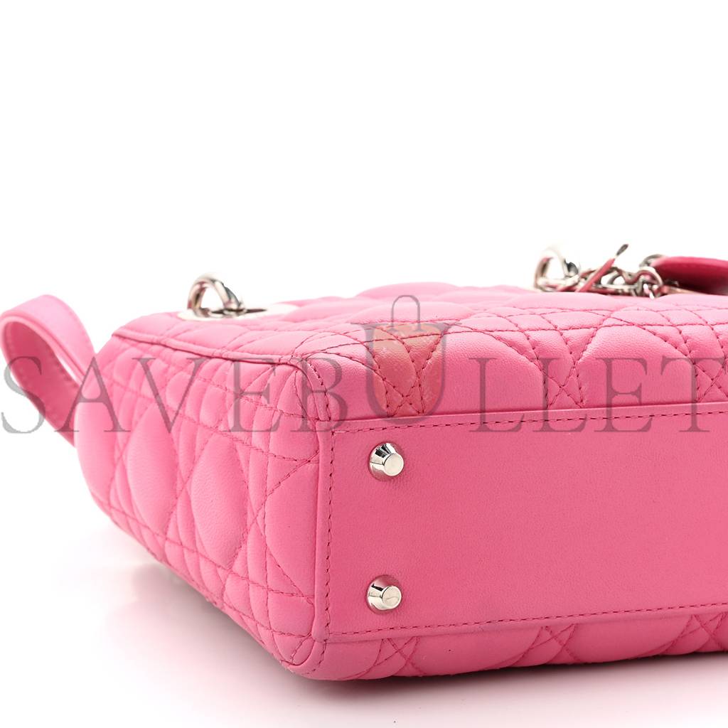 D*or lambskin cannage mini lady D*or sorbet (17*15*7cm)