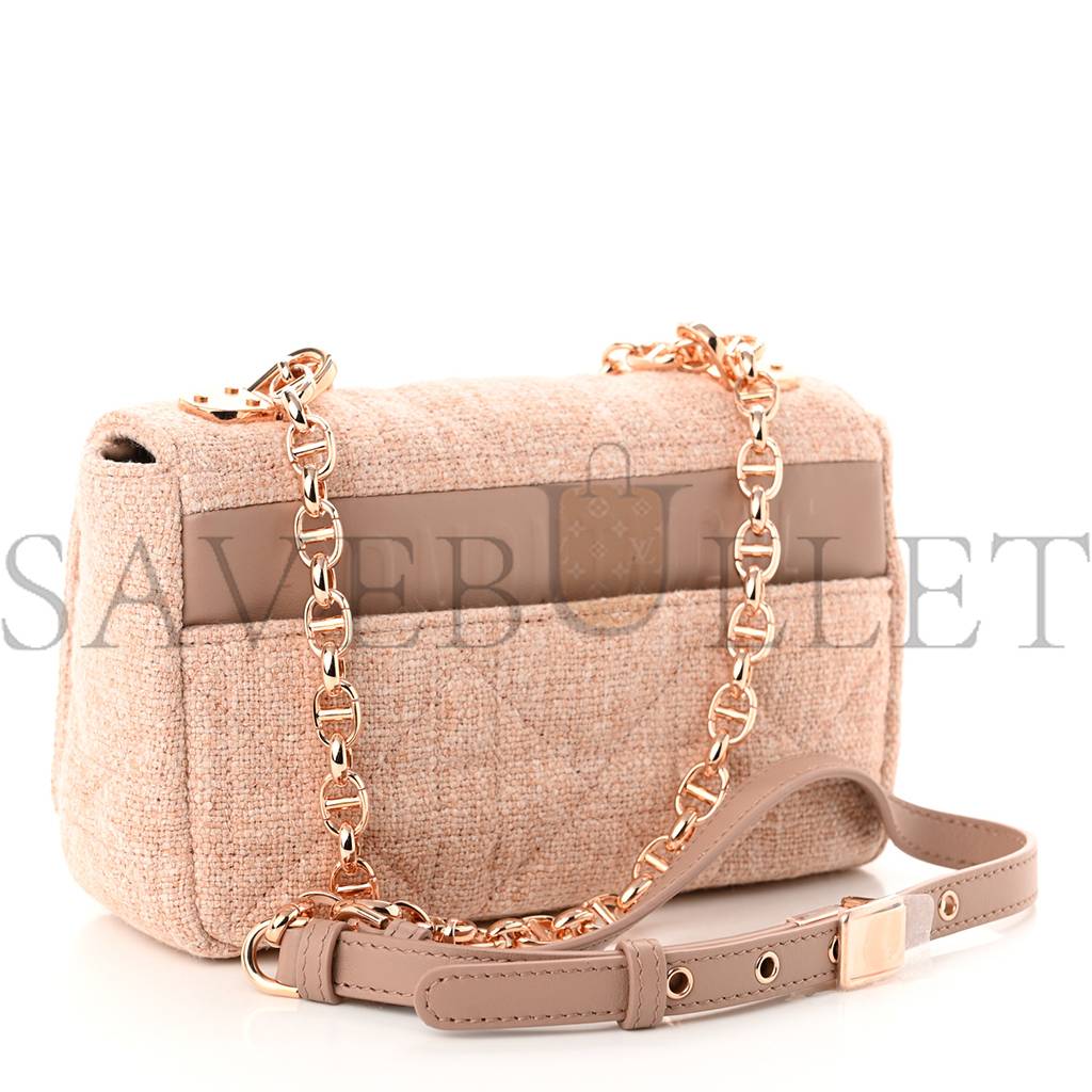 D*or linen macrocannage small caro bag rose (19*12*7.6cm)