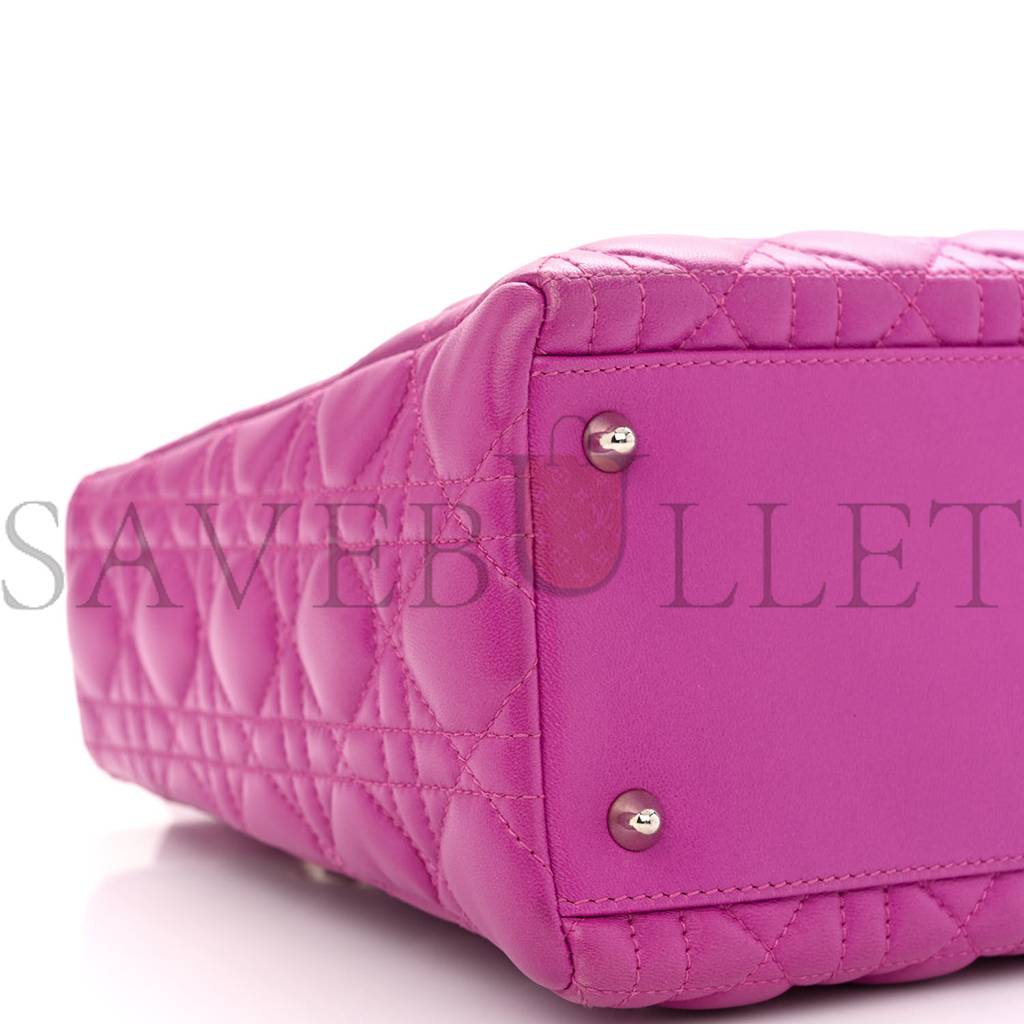 D*or lambskin cannage medium lady D*or pink (23*20*12.1cm)