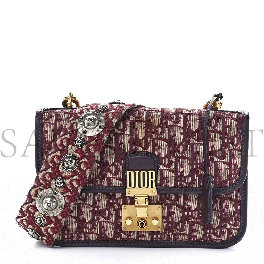 D*or oblique D*oraddict flap bag burgundy (24*17*5.1cm)