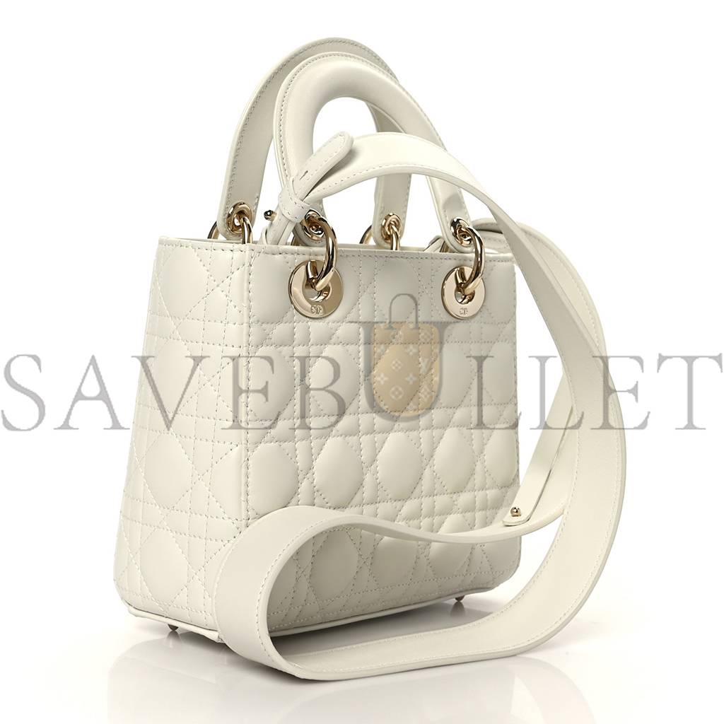 D*or lambskin cannage small my abcD*or lady D*or white (20*18*8.9cm)