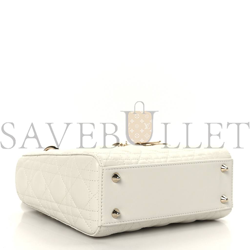 D*or lambskin cannage small my abcD*or lady D*or white (20*18*8.9cm)