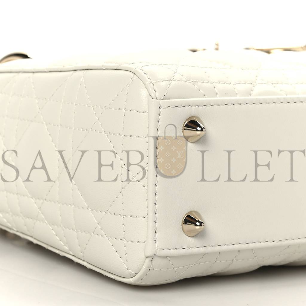 D*or lambskin cannage small my abcD*or lady D*or white (20*18*8.9cm)